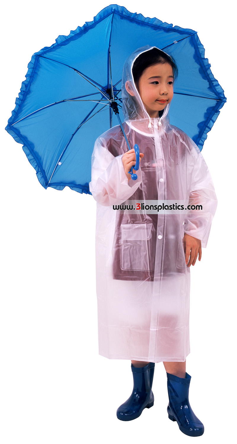 30-RG021/4 เสื้อกันฝนเด็ก แบบผ่าหน้า - โรงงานผลิตเสื้อกันฝน